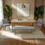 Banc en bois massif Haith