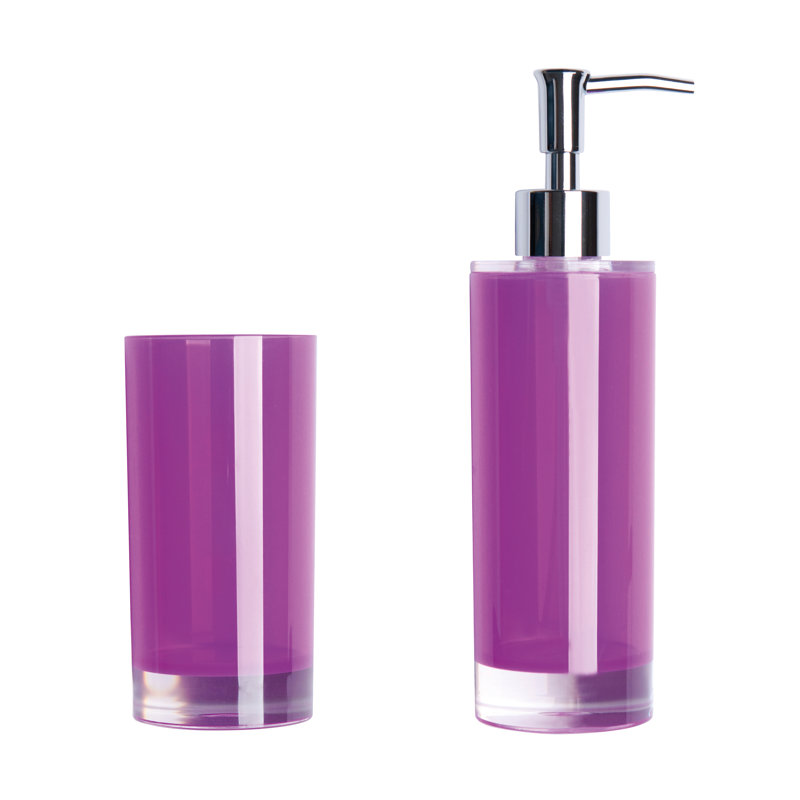 Spa Bathroom Accessory Set, Purple