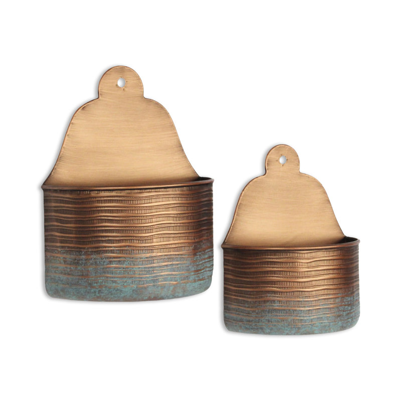 Farnaz Handmade Metal Wall Vase