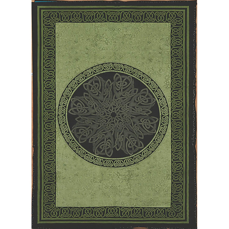 Tapisserie en coton Celtic, H 88 po x l 104 po, Rouge / Noir