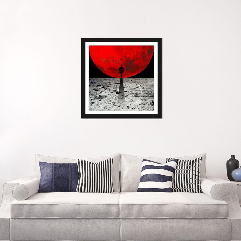 «Homesickness», reproduction d'impression sur toile, Papier d'art encadré noir, Blanc, H 16 po x l 16 po x P 1 po