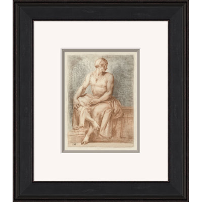Study Of Seated Nude Print