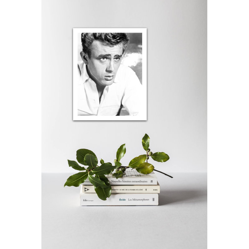 Gros plan sur James Dean - photographie non encadrée, H 10 po x l 8 po