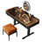 Makeup Vanity Set,Height Adjustable, USB Power Outlet, Glass Top, Storage Drawer-1419273247-1417262869