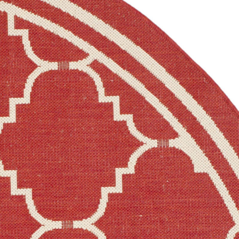 Herefordshire Performance Geometric Indoor/Outdoor Area Rug, Round 6'7"
