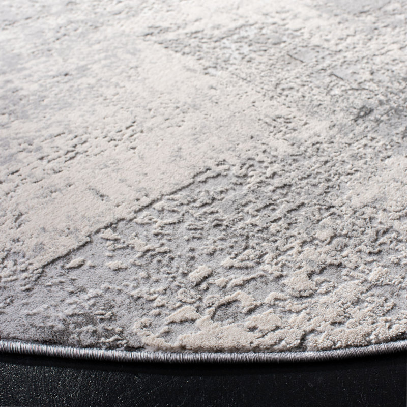 Tapis abstrait Keyra Performance, Rond 6 pi 7 po
