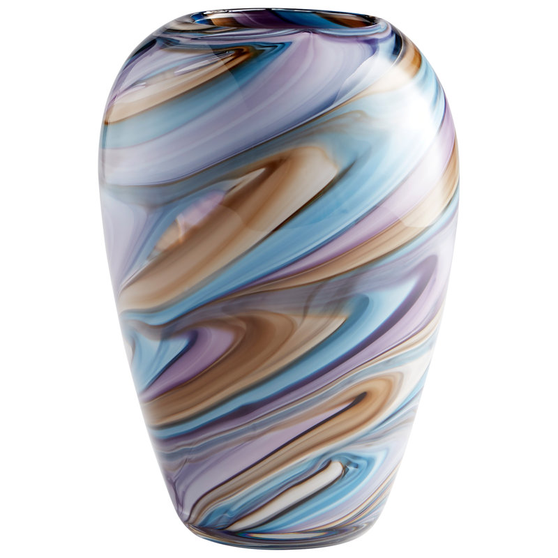 Borealis Glass Table Vase, 10.5" H x 7.5" W x 7.5" D