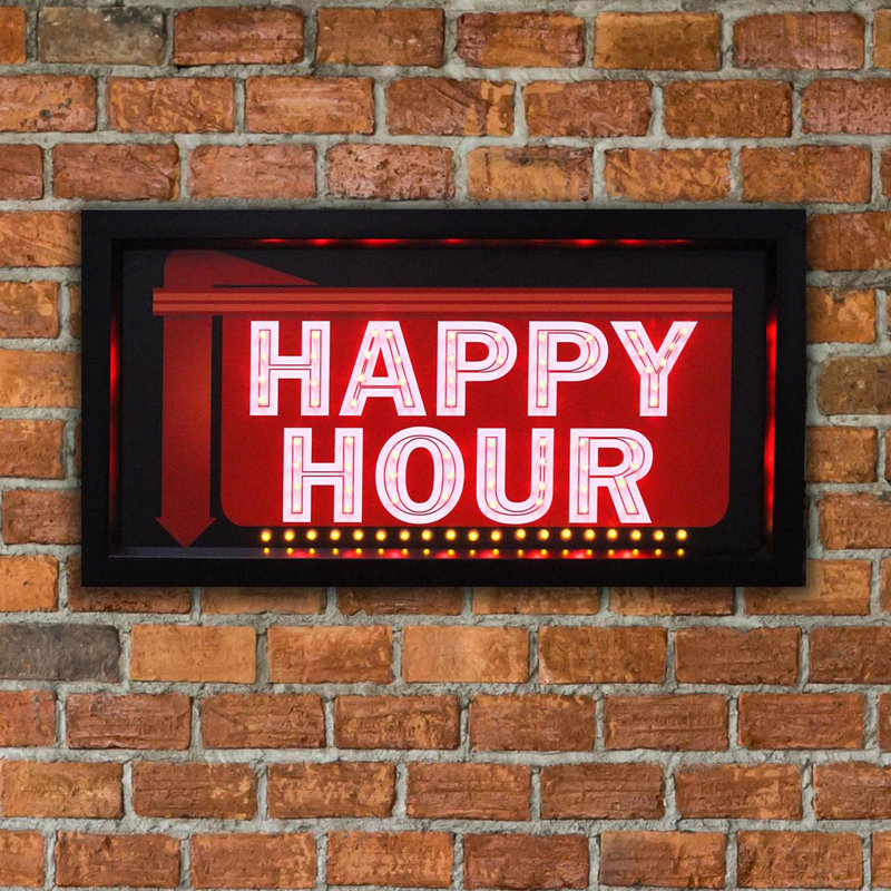 Enseigne lumineuse del happy hour Yorba