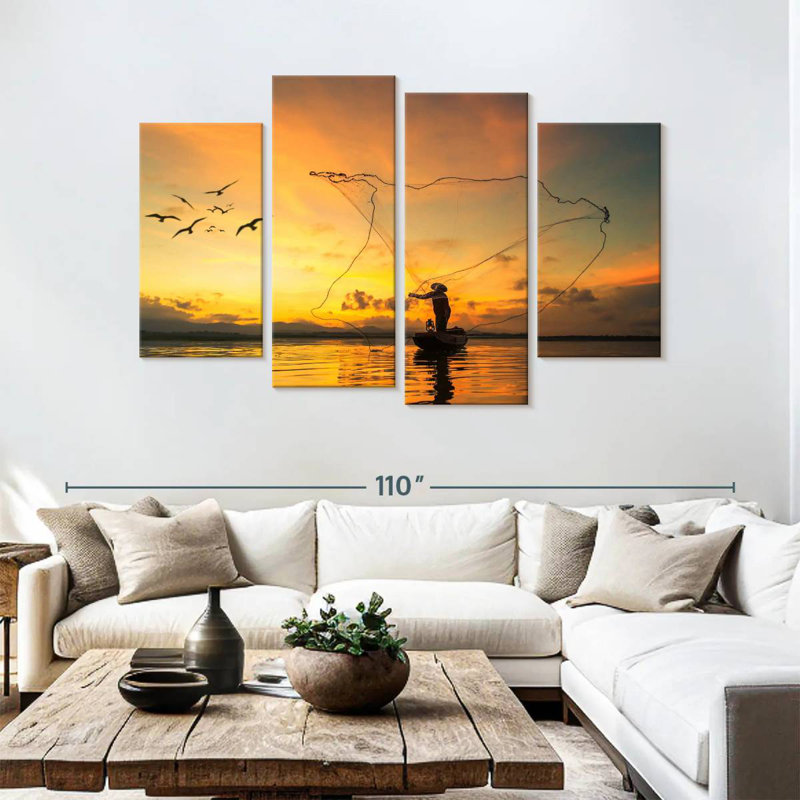 Senne Traditional Fishing, 54'' H x 84'' W