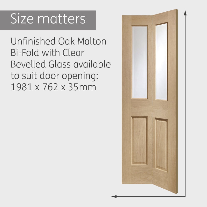 Internal Glazed Oak Malton Bi-Fold