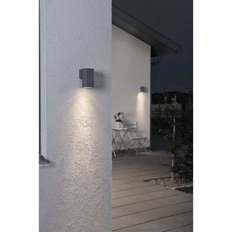 Monza 13.5cm H Outdoor Armed Sconce, Anthracite