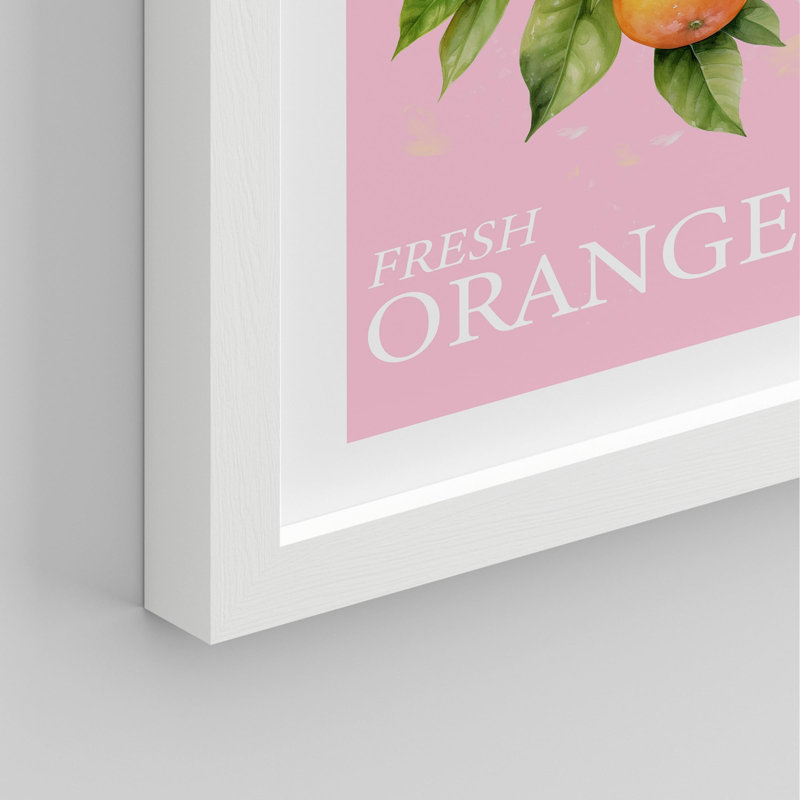 " Kitchen Print Oranges On Tree Branch ", White, 14" H x 11" W