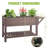 Elevated Wooden Planter Box with Locking Casters - 52.7" L x 22" W x 30" H Raised Garden Bed, Removable Liner & 230lb Weight Capacity for Outdoor Plants