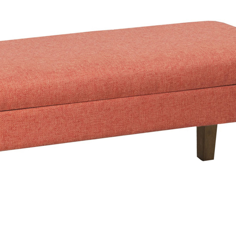 Banc de rangement à couvercle rabattable Delphina, Marron foncé, Bleu marine