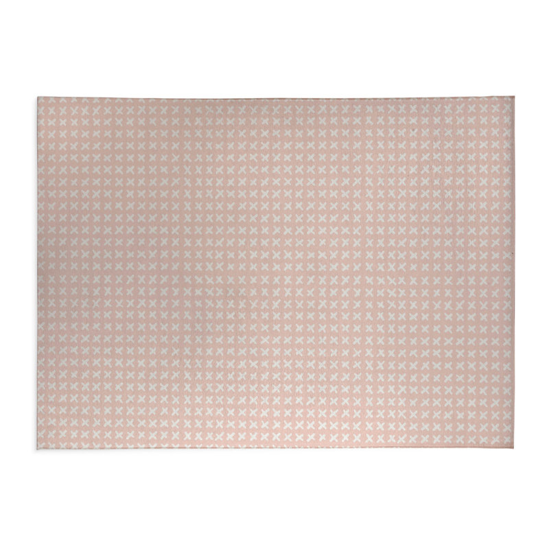 Tapis de bureau Cross Cross, L 5 pi x L 3 pi, Rose