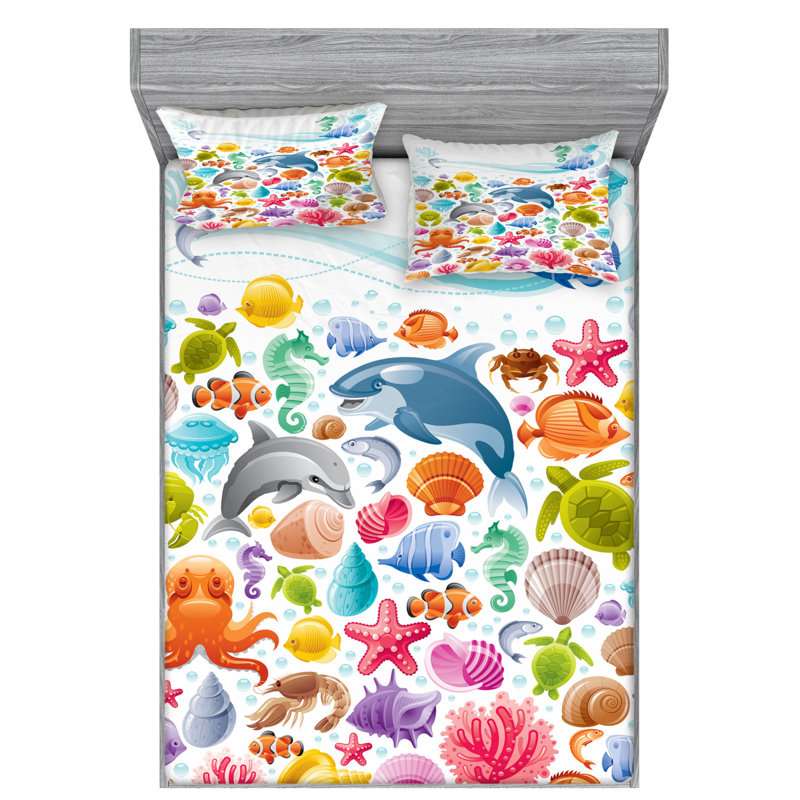 Microfiber Sheet Set, Queen Sheet Set with Fitted Sheet