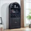 Armoire à vin arquée avec support à vin amovible et tablettes réglables-133668356