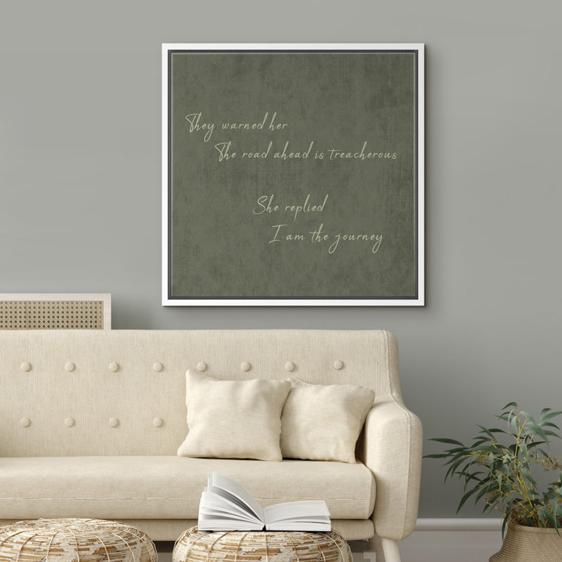 «I Am The Journey», reproduction d'art sur toile encadrée, Blanc, H 24 po x l 24 po