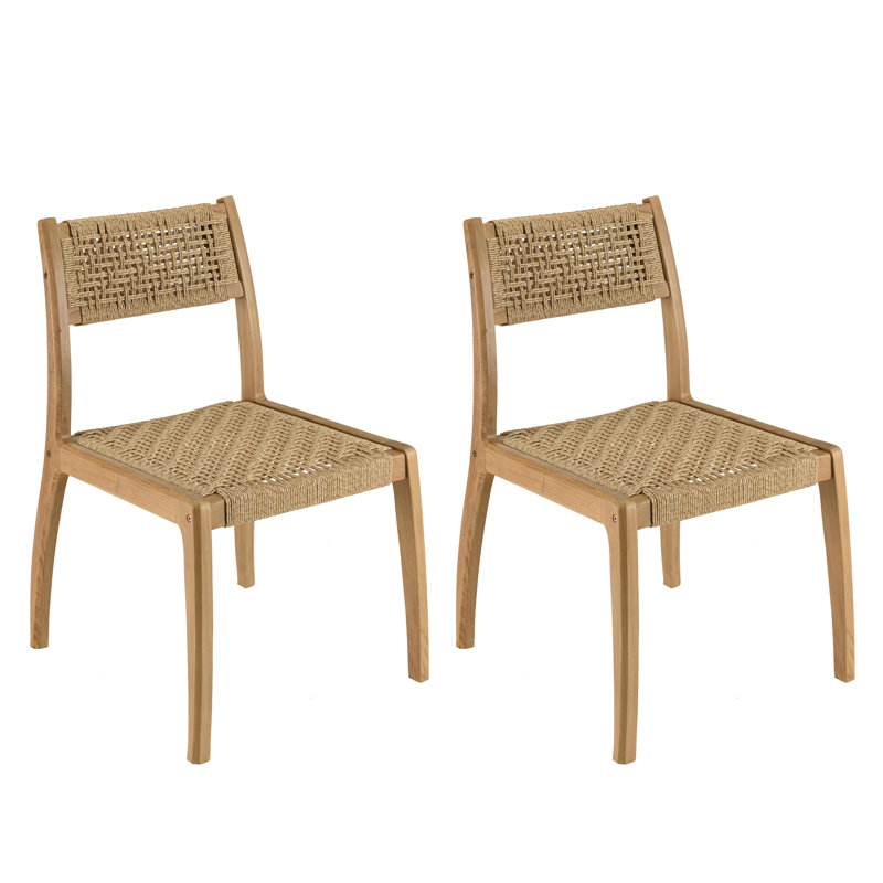 Set Of 2 Synthetic Garden Chairs