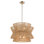 Luminaire suspendu 4 lumières 36 "avec abat-jour en jute