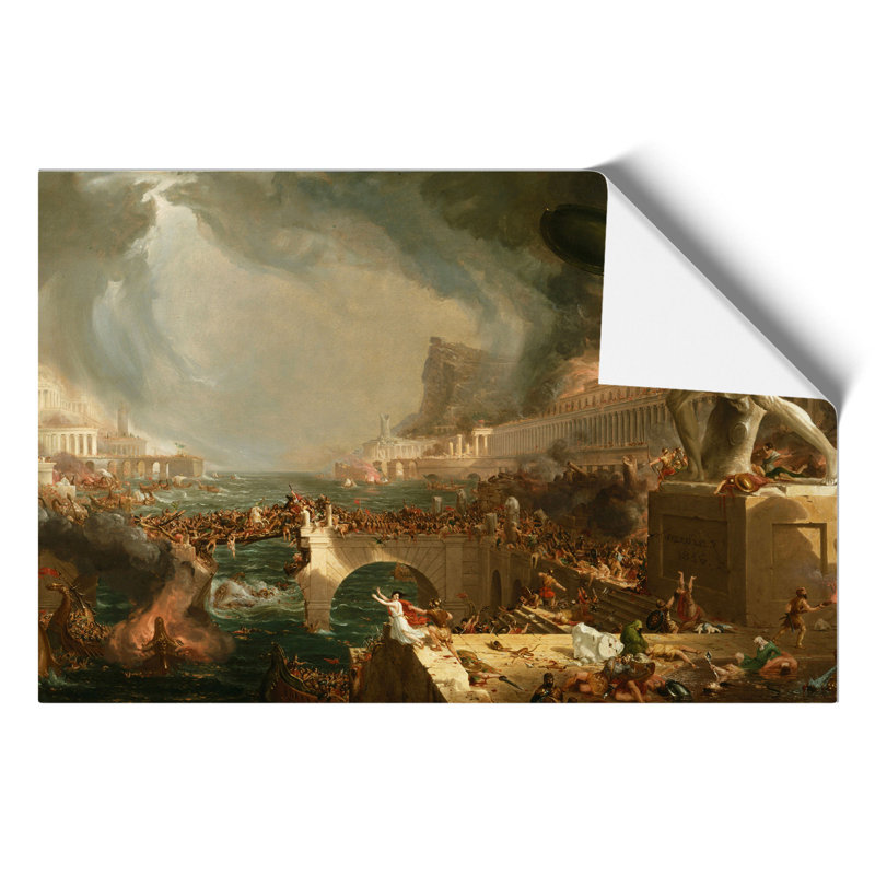 Course of the Empire Destruction by Thomas Cole - Frameless Print, 21cm H x 30cm W x 0.1cm D