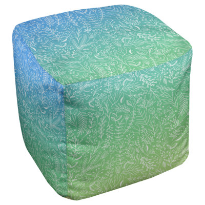 Repose-pieds cubique à motif floral ditsy Avicia