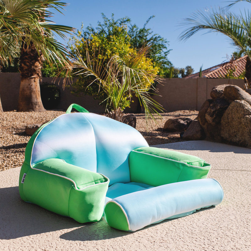 Flotteur de piscine Big Joe Lazy Lounger, Flot de vague turquoise