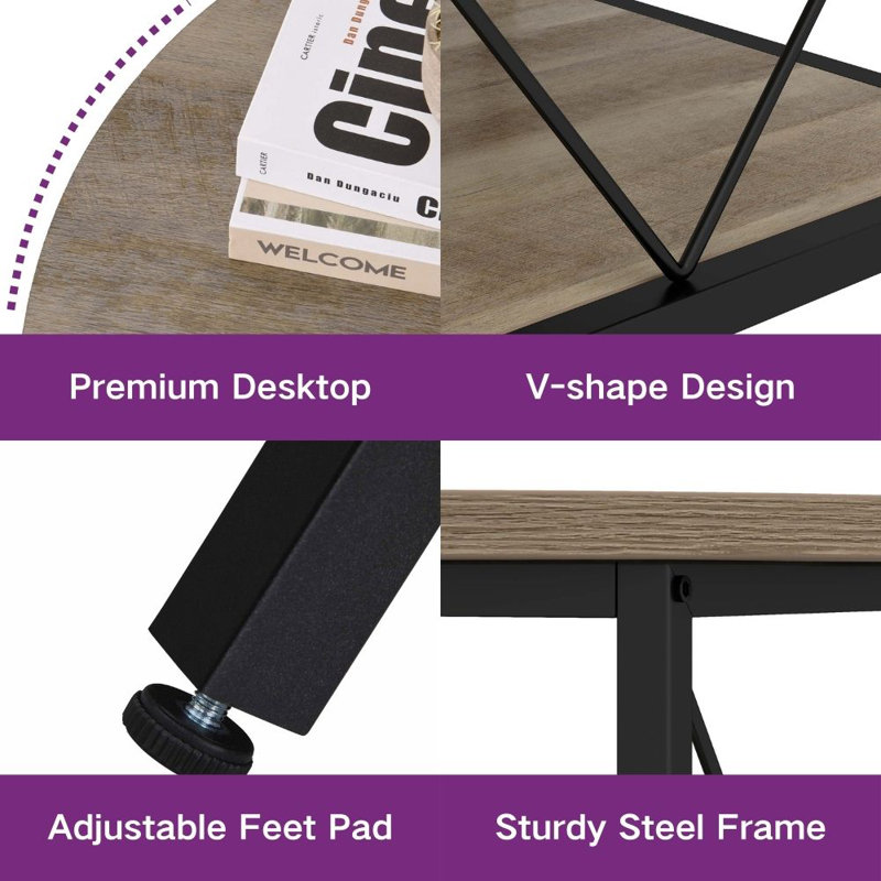 2 Tier Metal Frame Small Round Rustic Coffee Table With Open Storage Shelf