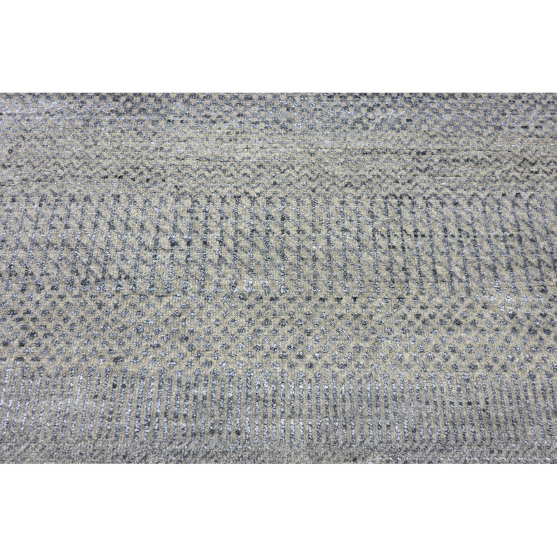 Hand-Knotted High-Quality Gray Runner