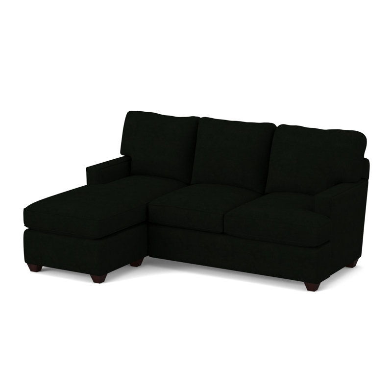 80.5" Wide Reversible Modular Sofa & Chaise with Ottoman, Dorset Black