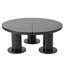 Table basse ronde en forme de pétale F39.4 "facile à assembler, table de centre de style crème avec 3 pieds épais, table de bout irrégulière minimaliste avec bords ronds élégants-456410181