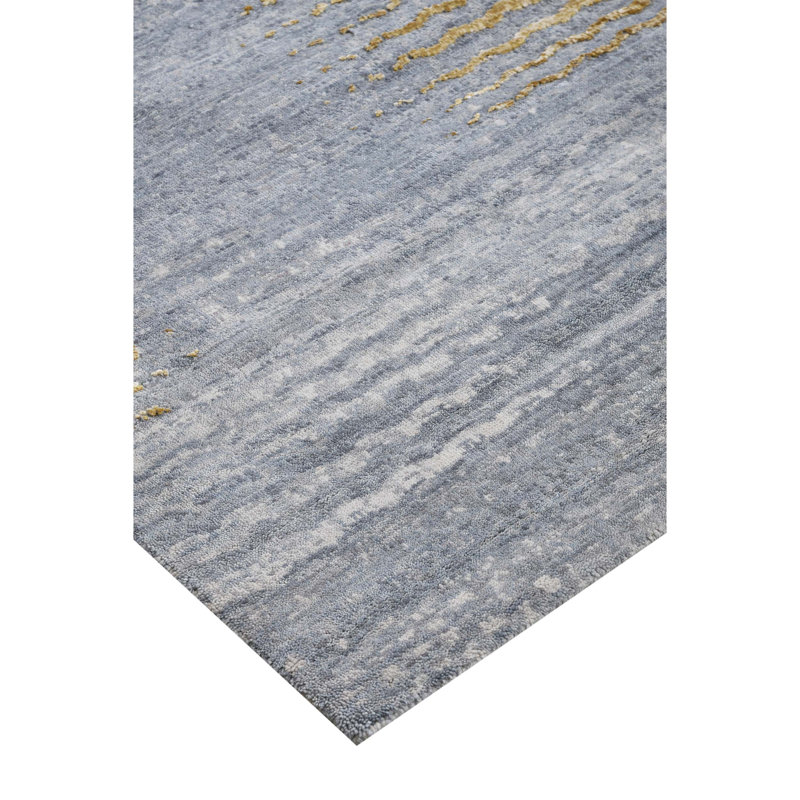 Hand Woven Silk and Wool Area Rug, Rectangle 10' x 14'