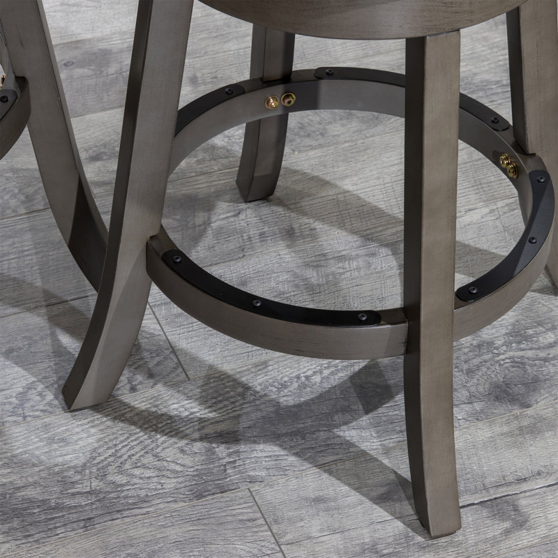 Tabouret Nichoas, Grey, Beige, Tabouret de comptoir (siège d'une hauteur de 24,1