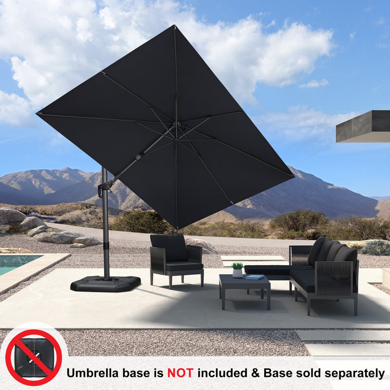 243cm X 335cm Rectangular Cantilever Parasol, Grey