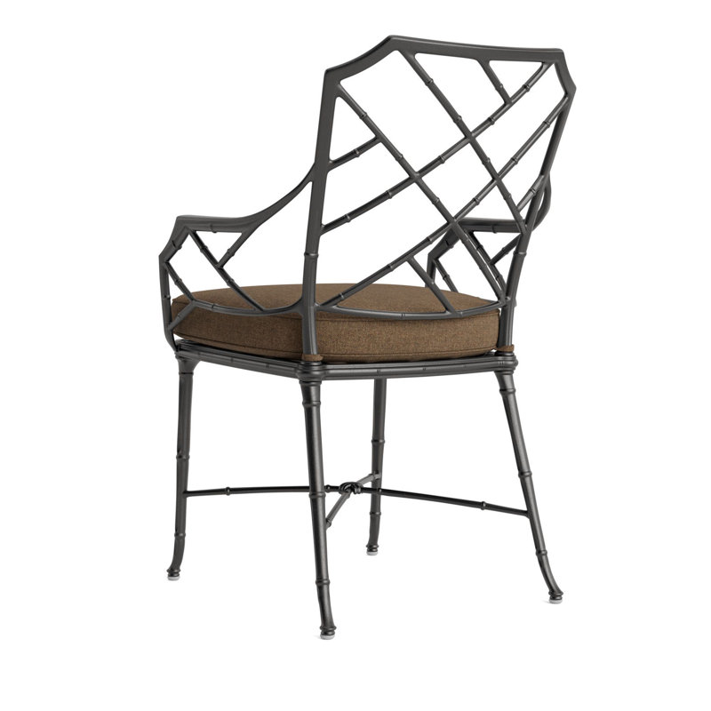 Calcutta Outdoor Dining Chair, Fusion Moccasian, Textured Pewter