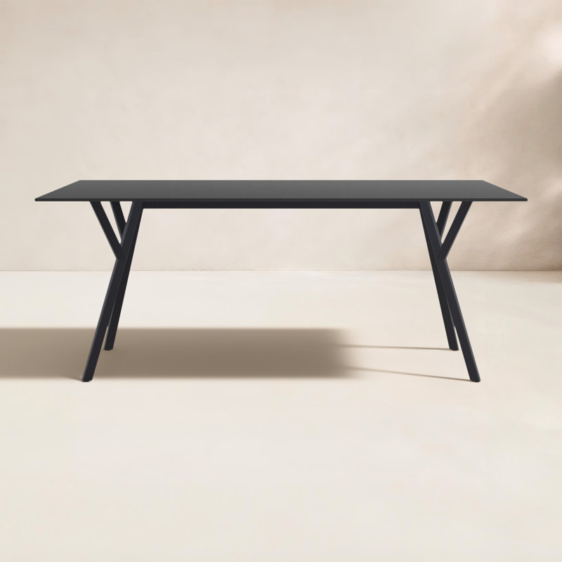 Table de salle à manger Pontus, Noir, L 35,5 po x L 71 po x H 29,5 po