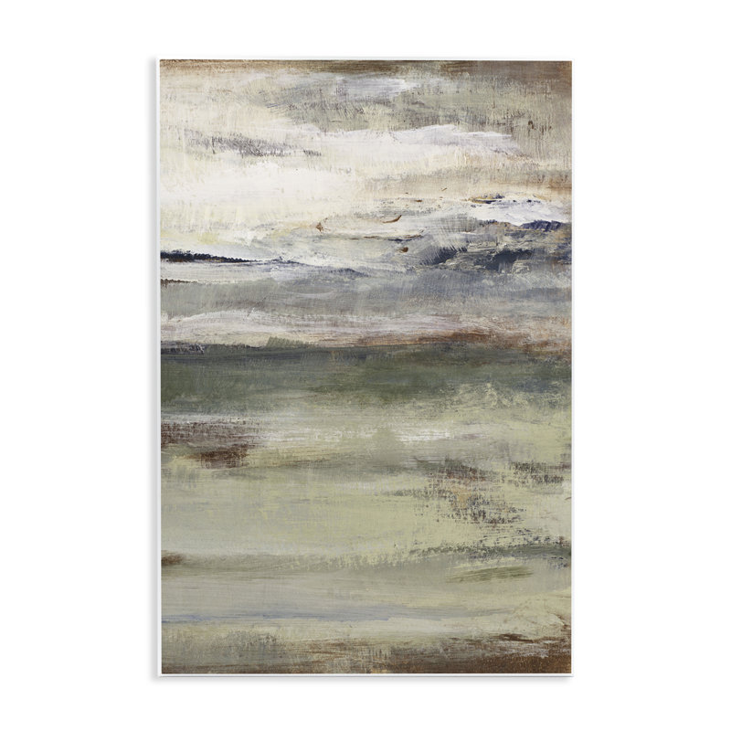 Plaque murale Earthy Abstract Layers, design par Lanie Loreth, H 15 po x l 10 po