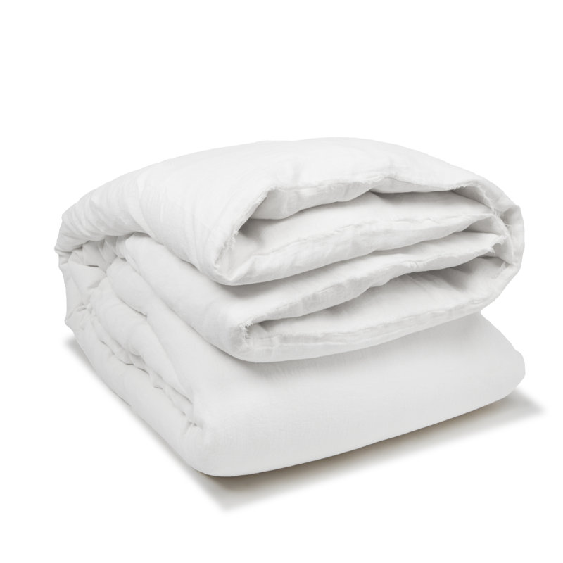 Hunter Linen Duvet Cover, Queen Duvet Cover, White