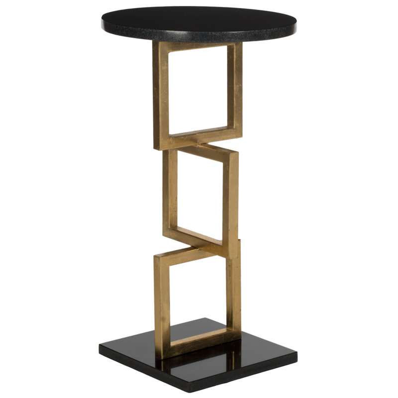 Finnick End Table, Black/Gold