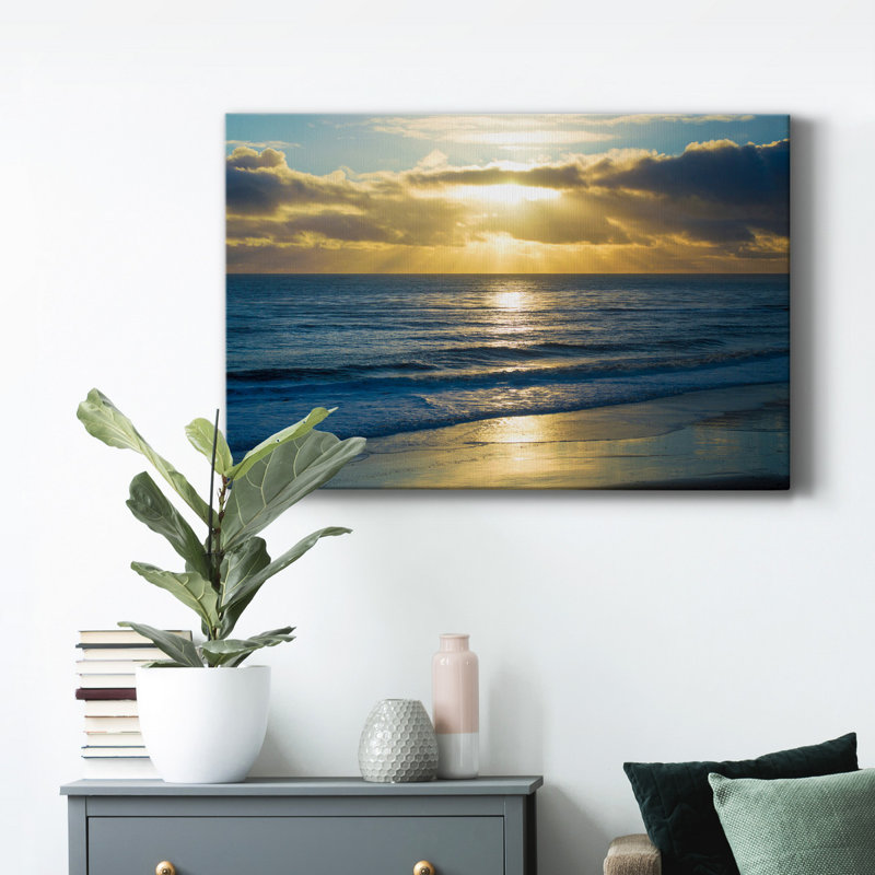 Beach Sunset Surfers - Photographie sur toile tendue, H 24 po x l 36 po x P 1 po