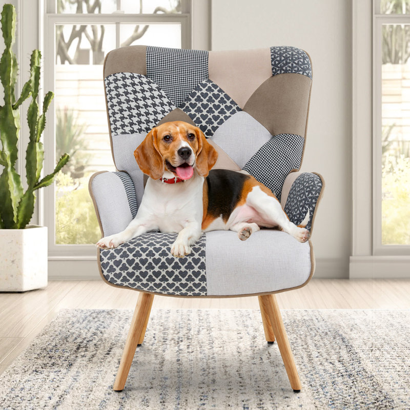 George Oliver Jissele Wide Boho Style Patchwork Armchair