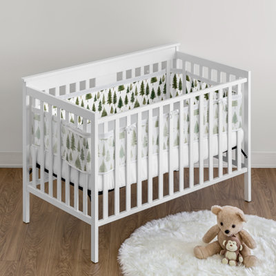 Woodland Pine Tree Sweet Jojo Designs + BreathableBaby Breathable Mesh Crib Liner
