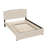 Queen Size Upholstered Platform Bed with Twin Size Trundle and 2 sets of USB Ports on each side, Linen Fabric-1316998744
