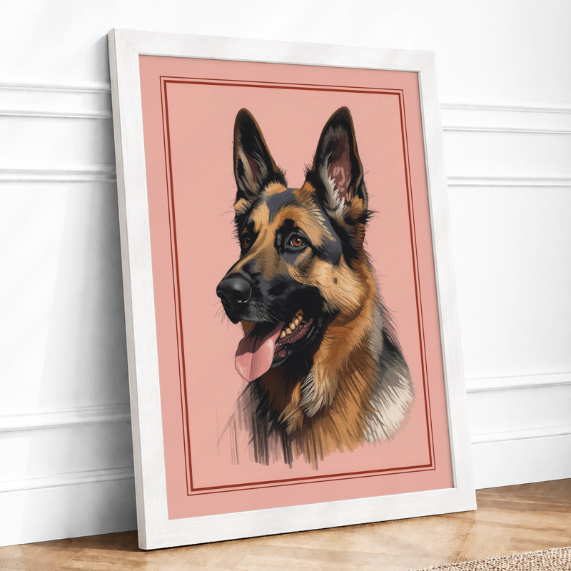 Friendly Shepherd Modern - Framed Print, A3 - 42.0 x 29.7 cm, White