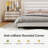 Upholstered Slatted Bed with Turned Gourd Legs-123875654