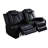 Veltrix Dark Vegan Leather 2-Pieces  Reclining  Sectioanal Living Room Sofa And Loveseat  With Cup-Holders ,Wireless Charging And LED Lights-726712822