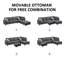 Canapé modulaire rembourré 3 pièces Quinnes-707492883-707492894