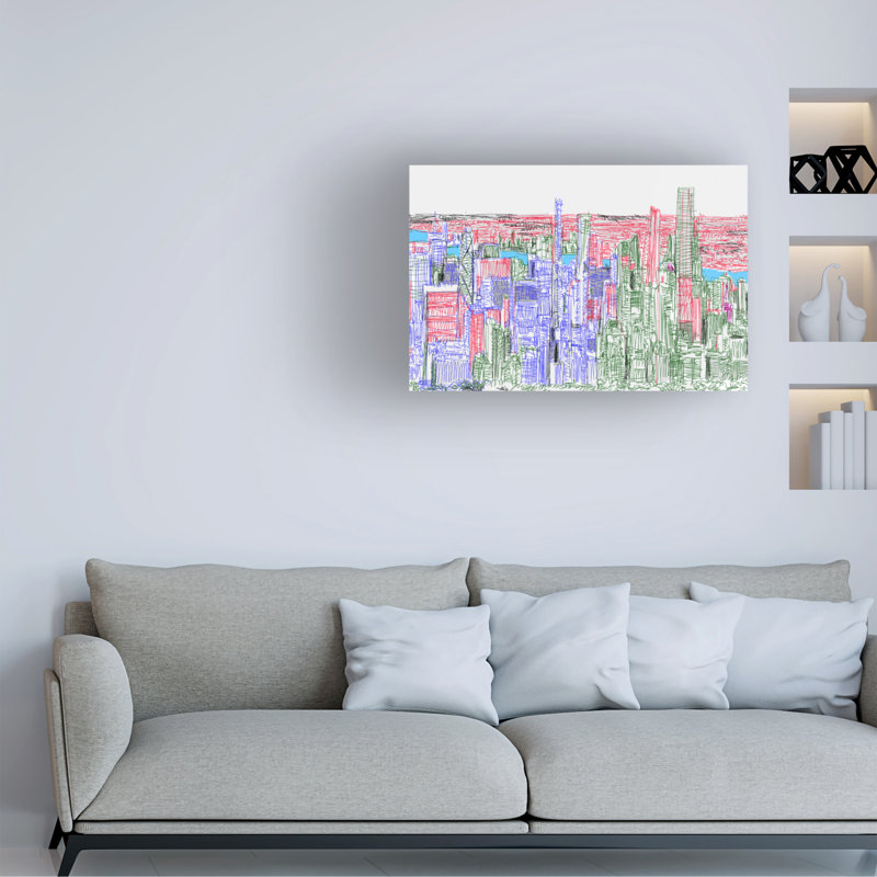 «Takun Williams NYC Buildings», art sur toile, 30" H x 47" W