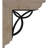 3 1/2"W x 13 1/2"D x 16"H Versailles Traditional Ironcrest Smooth Bracket, Western Red Cedar (1 1/2"W x 5 1/2"D x 8"H Iron Bracket)-108807611-108808541