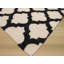 Black Hand-Knotted Wool Ogee Lattice Weave Geometric Modern Contemporary Carpet Rug-18206563